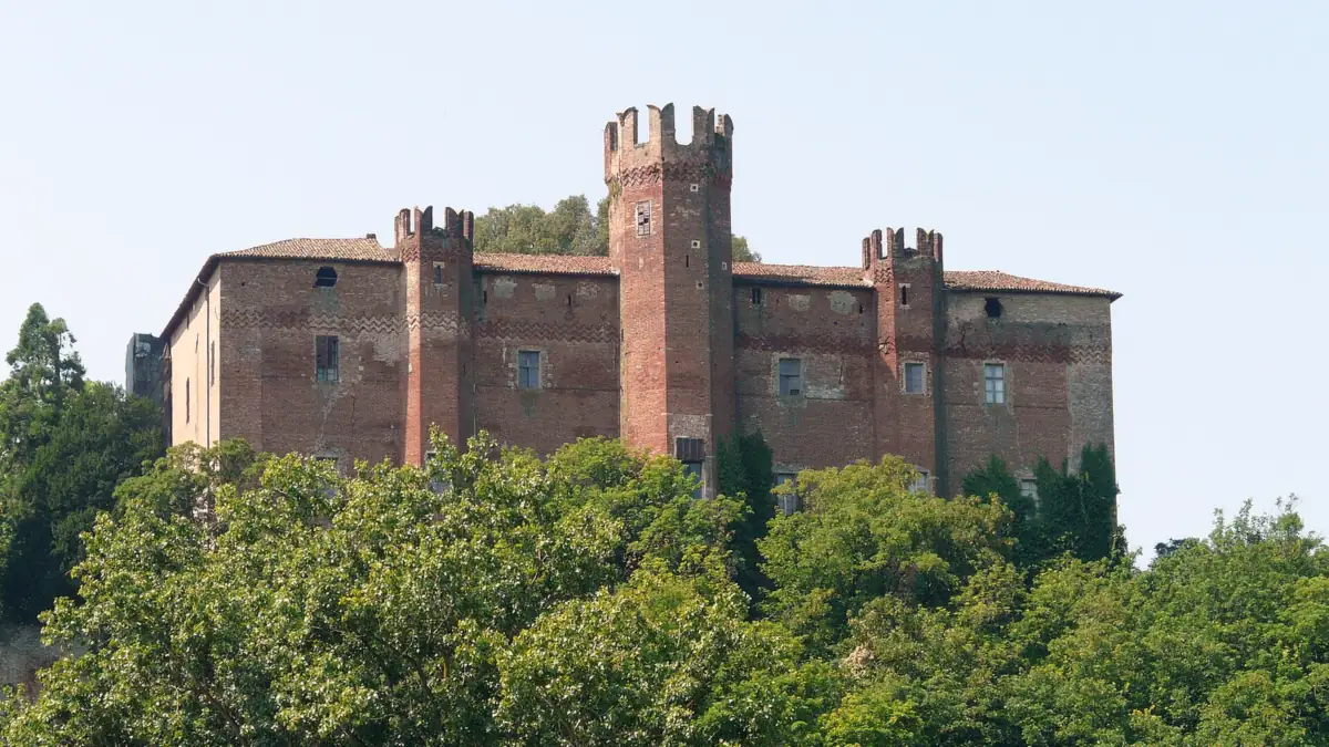 Pomaro Monferrato: Il castello di Pomaro tra gli alberi